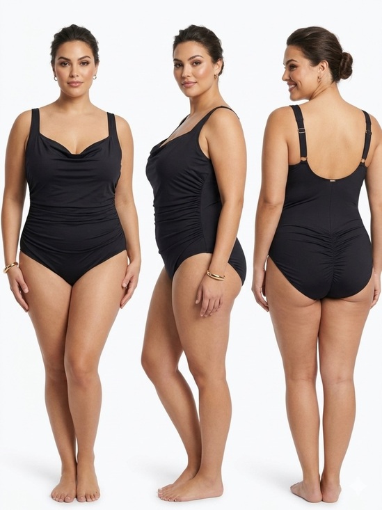 Anne Cole Other - Anne Cole Black One Piece Swimsuit with Ruching